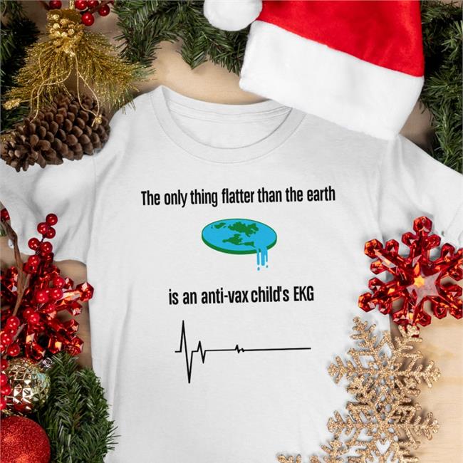 Bernardamcnally The Only Thing Flatter Than The Earth Is An Anti-Vax Child's Ekg Sweatshirt
