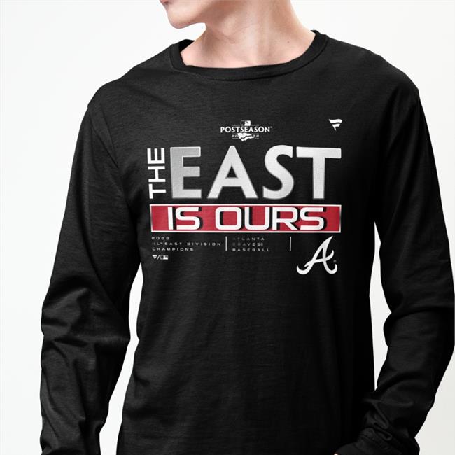 Navy The East Is Ours Atlanta Braves Baseball 2022 Nl East Division Champions Shirt Mlb Shop