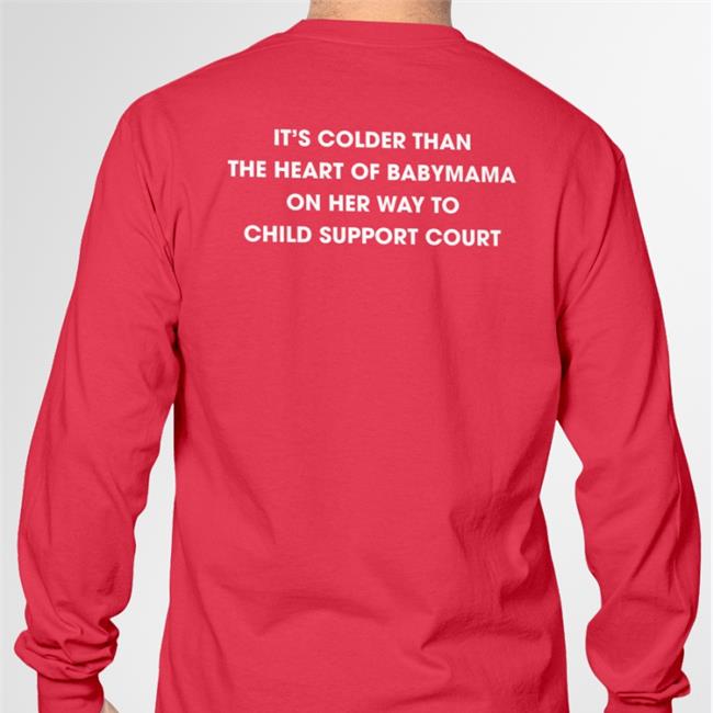 Shirtsthtgohard It's Colder Than The Heart Of A Babymama On Her Way To Child Support Court Shirt Black