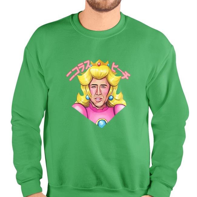 Princess Nicholas Peach Sweatshirt Weird Thrift Store Shirts