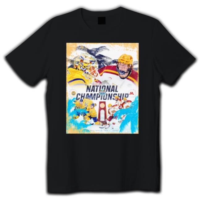 Minnesota Golden Gophers Vs Quinnipiac Bobcats 2023 Ncaa Men’S Ice Hockey National Championship Shirt