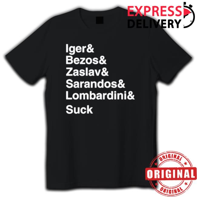 Official Eric Haywood Iger & Bezos & Zaslav & Sarandos & Lombardini Suck Hoodie Sweatshirt