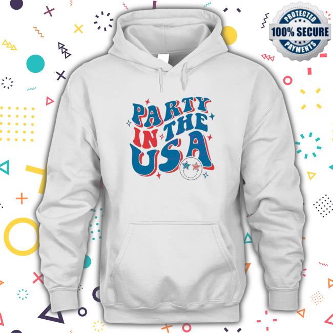 Party In The Usa Funny 4Th Of July Smiley Face shirt, hoodie, tank top, sweater and long sleeve t-shirt Party In The Usa Funny 4Th Of July Smiley Face T-Shirt