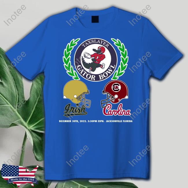 Taxslayer Gator Bowl Irish Carolina December 30Th, 2022. 3:30Pm Espn. Jacksonville Florida Tee