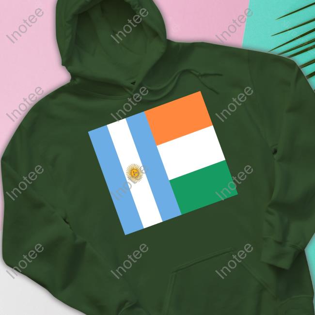 Admiral William Brown Crowd Argentina Vs Ireland Flags Tee