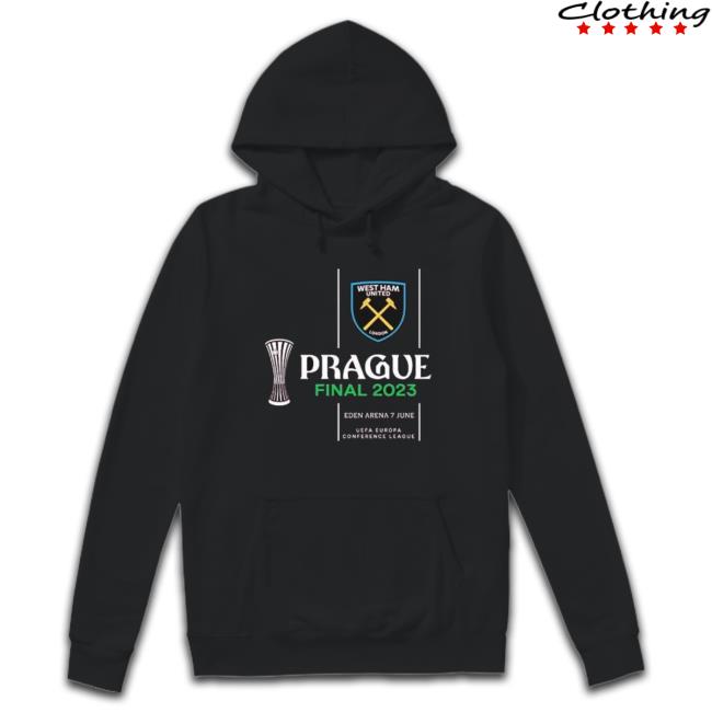 Official West Ham United London Prague Final 2023 Eden Arena 7 June Uefa Europa Conference League Hoodie