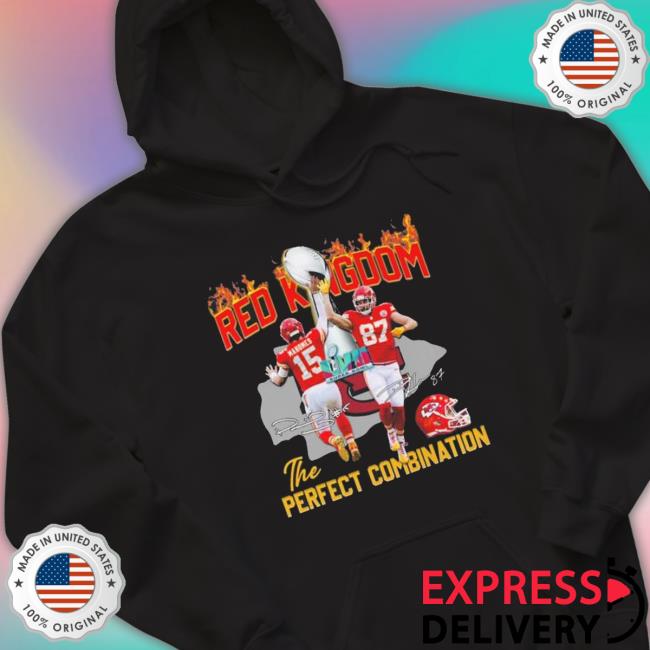 Patrick Mahomes And Travis Kelce Red Kingdom The Perfect Combination Signatures Shirt