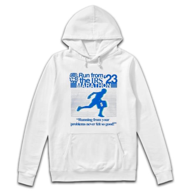 Official Barelylegal Merch Run From Irs Hooded Sweatshirt