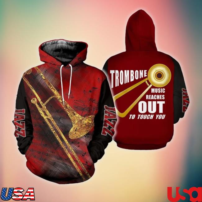 3D All Over Printed Jazz Trombone Art Sweater