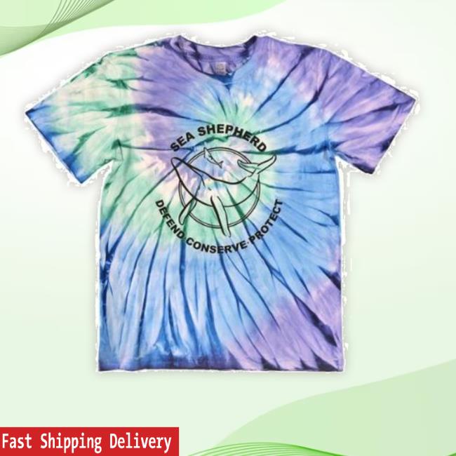 Sea Shepherd Classic Blue Tie Dye Hoodie Sweatshirt