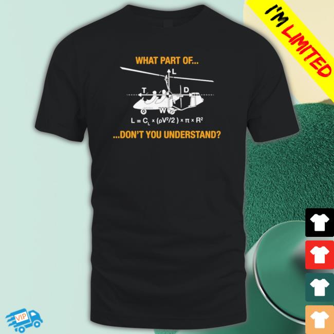 Official Gyrocopter Lift Equation Pilots shirt