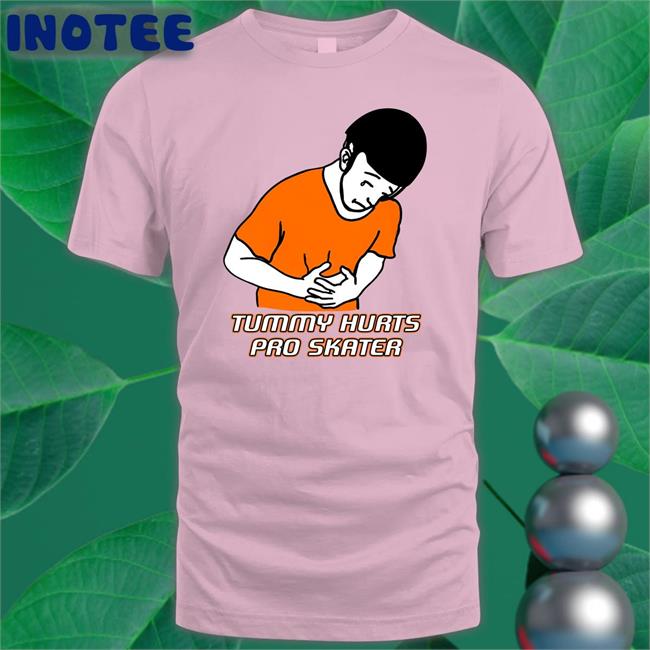 Tummy Hurts Pro Skater Shirt White