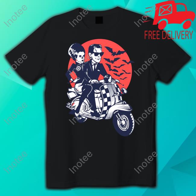 Ska-Lloween Man And Women Driving Scooter At Halloween Official Shirt