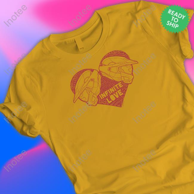 Halo Helmet Heart Fleece Hoodie Infinite Love Halo Helmet Heart Fleece Tee