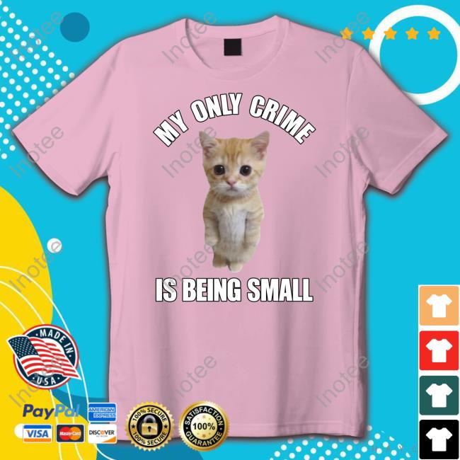 Cat My Only Crime Is Being Small Hoodie Cringeytees Store