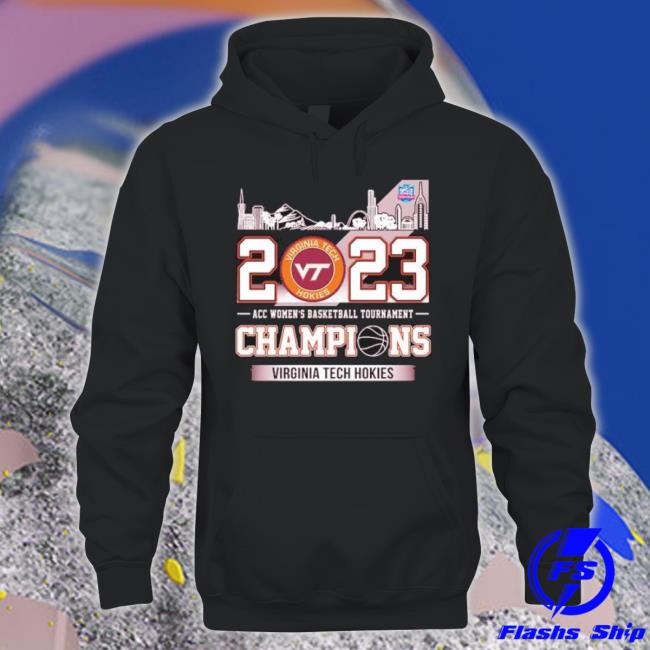 Virginia Tech Hokies 2023 Acc Women’S Basketball Tournament Champions Skylines Shirt
