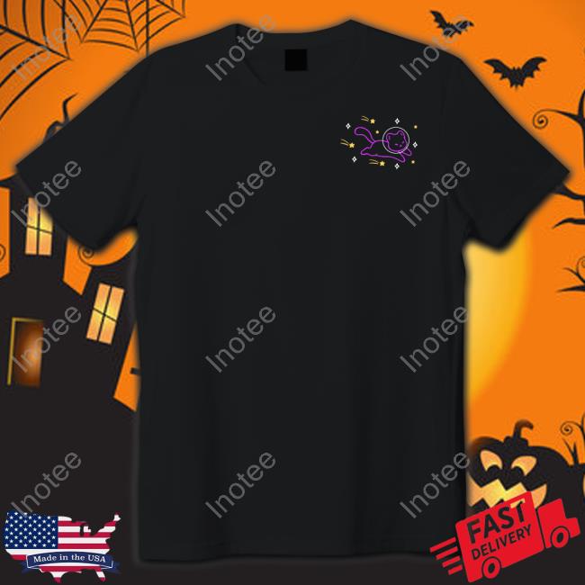 Helloapparel Shooting Star Cat Tee Shirt