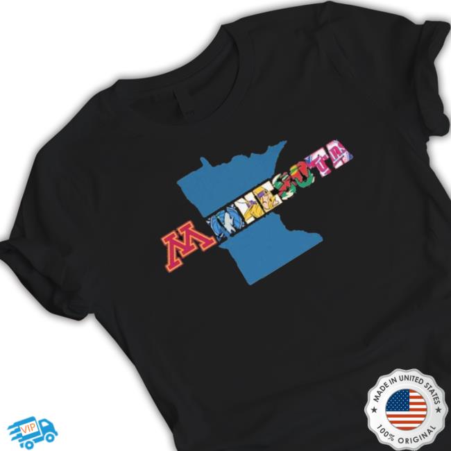 Minnesota Sport Team Logo 2023 Map shirt