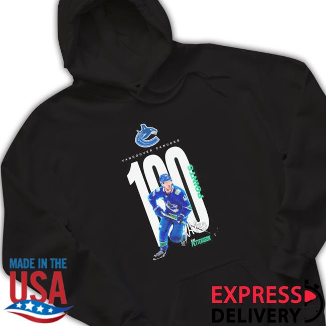 Elias Pettersson Vancouver Canucks 100 Points Season Signature shirt, hoodie, tank top, sweater and long sleeve t-shirt