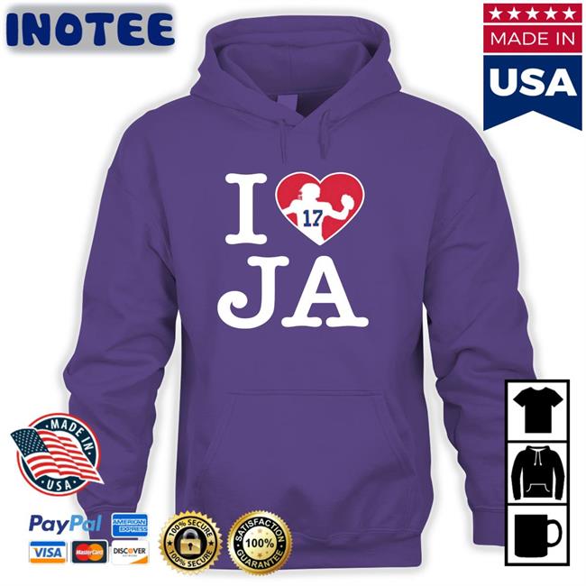 26Shirts Store I Love JA17 Hoodied Sweatshirt