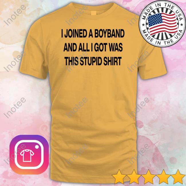 Boyband I Joined A Boyband And All I Got Was This Stupid Shirt Shirt Boyband I Joined A Boyband And All I Got Was This Stupid Shirt Shirt