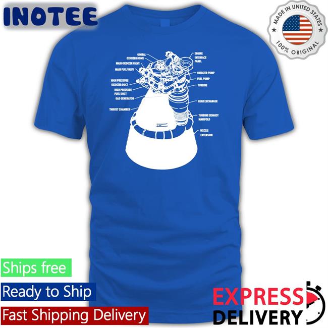Everyday Astronaut F-1 Engine Schematics Shirts