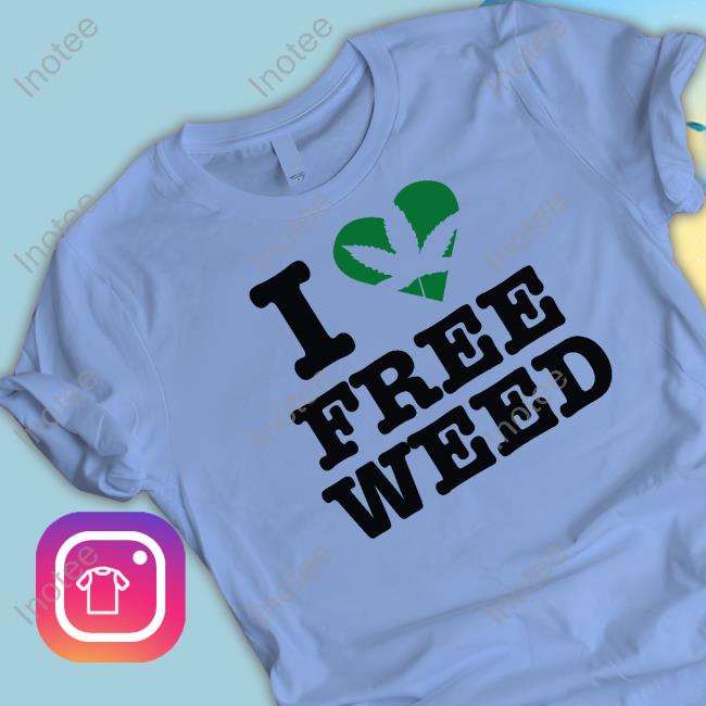I Love Free Weed Hooded Sweatshirt