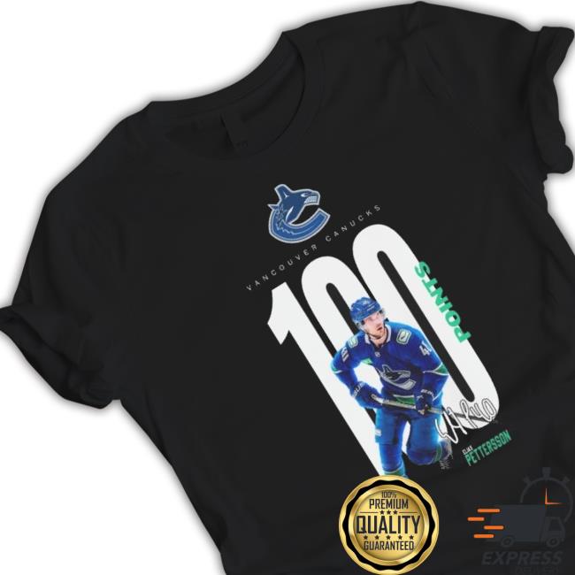 Vancouver Canucks 100 Points Elias Pettersson Signature Shirt
