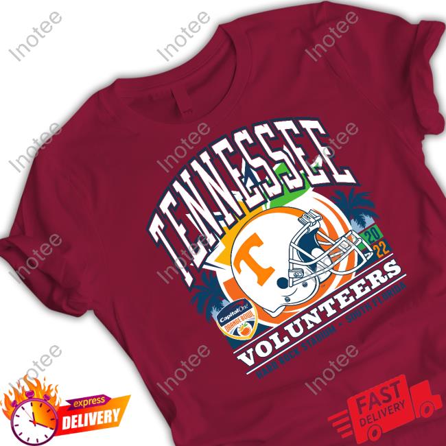 Alumni Hall Merch Tennessee Volunteers 2022 Capital One Orange Bowl Hard Rock Stadium South Florida Hooded Sweatshirt