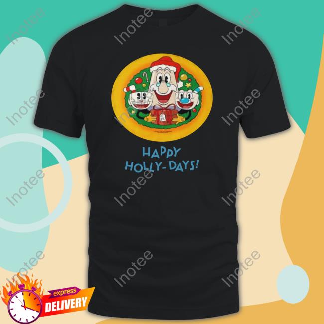 Frank Todaro Wearing Happy Holly-Days Christmas Tee