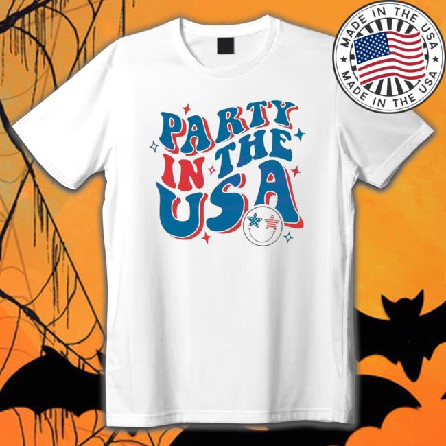 Party In The Usa Funny 4Th Of July Smiley Face shirt, hoodie, tank top, sweater and long sleeve t-shirt