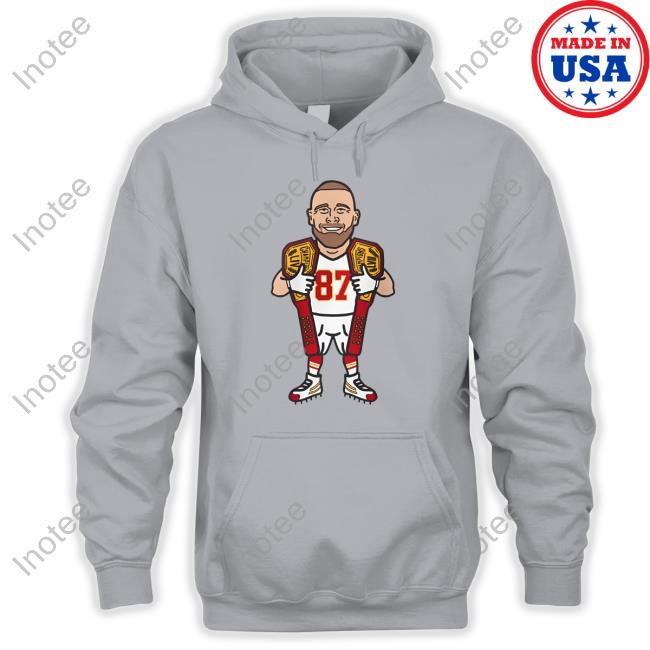 Travis Kelce 87 Long Sleeve Shirt Travis Kelce 87 Hooded Sweatshirt