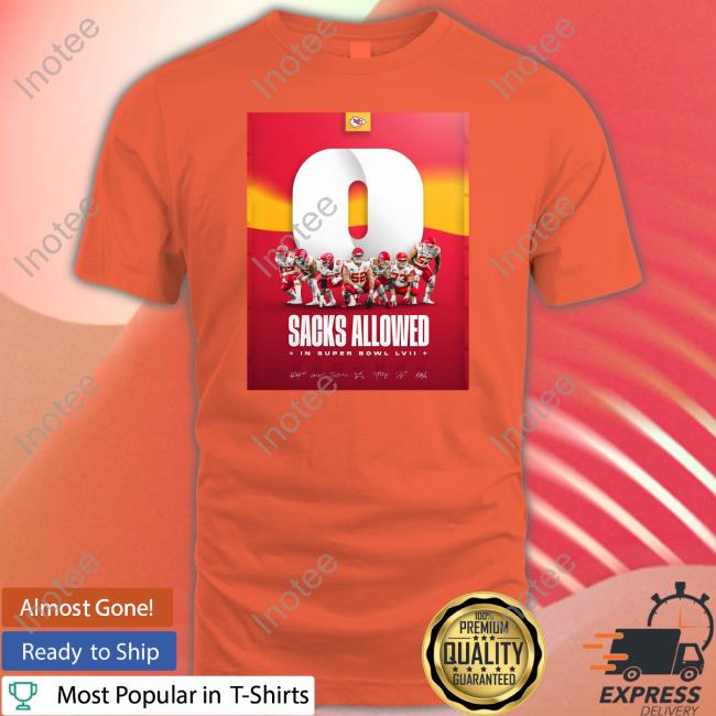 Chiefs Sacks Allowed In Super Bowl Lvii Long Sleeve T Shirt Sacks Allowed In Super Bowl Lvii Tee