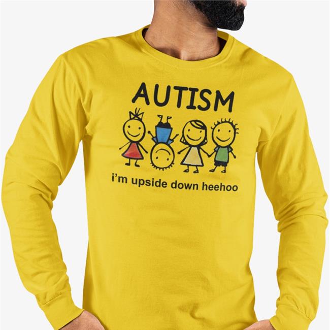 Lahah Chuugagotoku Autism I'm Upside Down Heehoo Shirts White