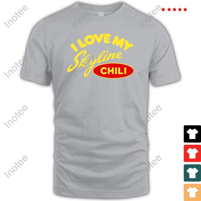Jon Scott Wearing Homage I Love My Skyline Chili Shirt