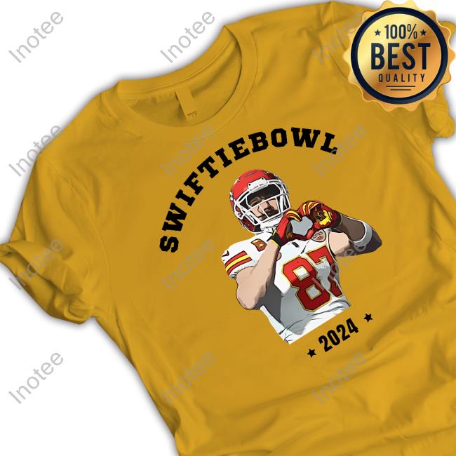 Official Taylor Swift Swiftiebowl 2024 Travis Kelce Kansas City Chiefs Sweatshirt