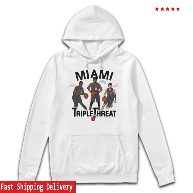 Official Homage Miami Heat Mashup Triple Threat T-Shirt
