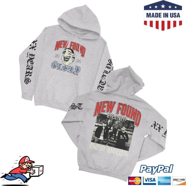 New Found Glory Official Store Merch 2024 Pop-Punk Hoodie Sweatshirt Heather Grey
