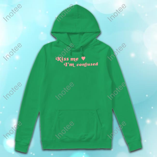 Cherry Kitten Kiss Me I'm Confused Heart Hoodie Cherrykitten Kiss Me I'm Confused Heart Tee