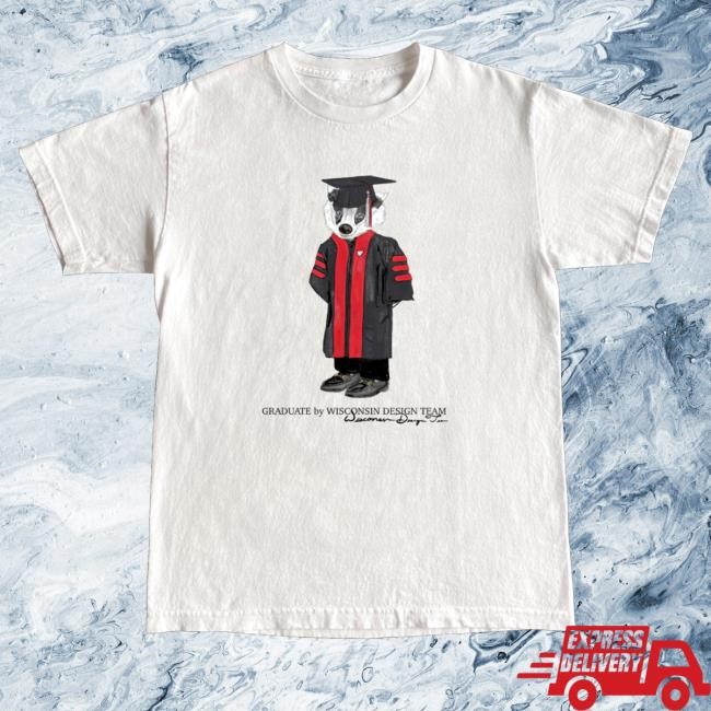 The University Book Store Wisconsin Team Graduation Bear Sweatshirt White