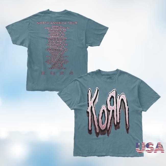 Korn Official Store Korn Teal North America Tour T-Shirt
