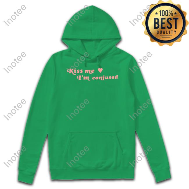 Cherry Kitten Kiss Me I'm Confused Heart Hoodie Cherrykitten Store Kiss Me I'm Confused Heart T-Shirt