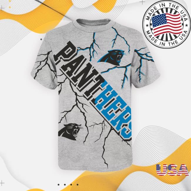 Team Apparel Youth Carolina Panthers Highlights Grey Classic Shirt