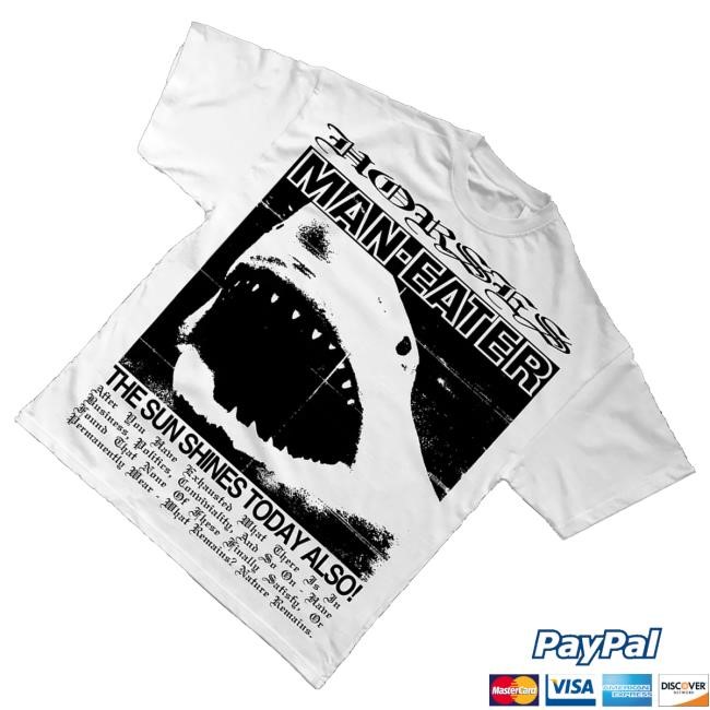 Trending Horses Store Merch Shark Crewneck Sweatshirt White