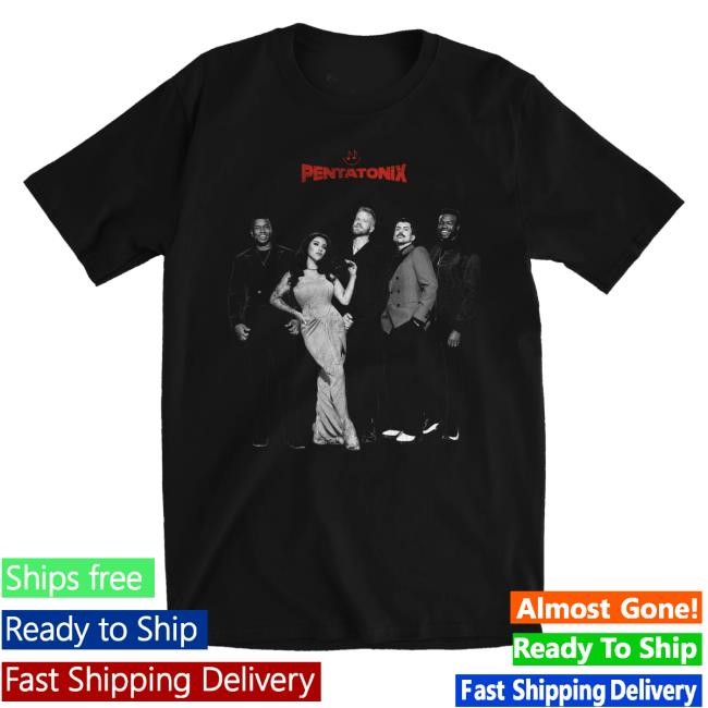 Pentatonix Official Merch Shop Store Ptx Bw Photo Black T Shirts Ptx Bw Photo Black T Shirt