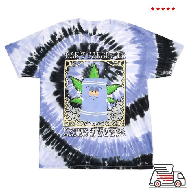 Paramount Shop Merch South Park Towelie Don't Forget To Bring A Towel Tie-Dye Sweatshirt