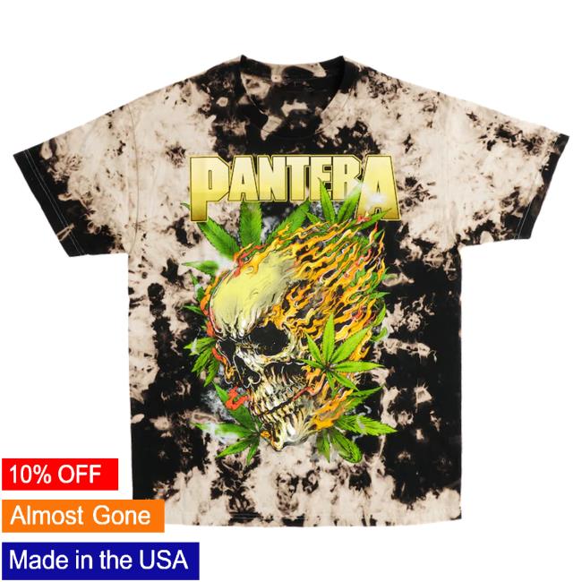 Official Pantera Merch Store Pantera Cannabis Skull Tie Dye Top Shirt