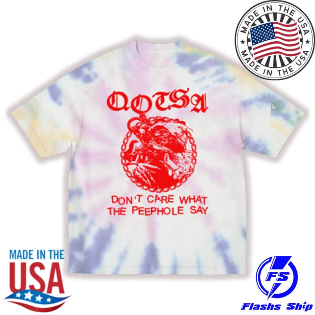 Nice Qotsa Store Tie Dye Don't Care T-Shirt