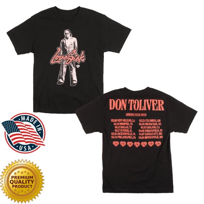 Official Steal Deal Merch Don Toliver Shirt Black Love Sick