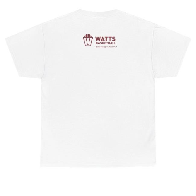 Watts Basketball Merch Isaiah's Gear Collection Shoot For Greatness Long Sleeve T Shirt Sport Grey And White